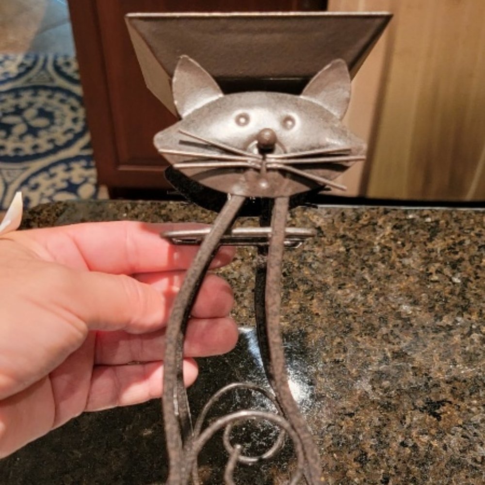 Deco Flair Rope, Tealight Votive Holder Bronze Antique Cat